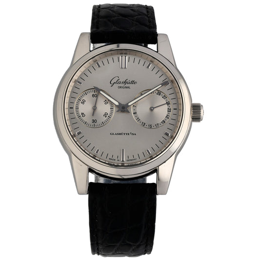 Glashütte Original Senator Hand Date 1.39.58.02.02.04 40mm Stainless Steel Watch