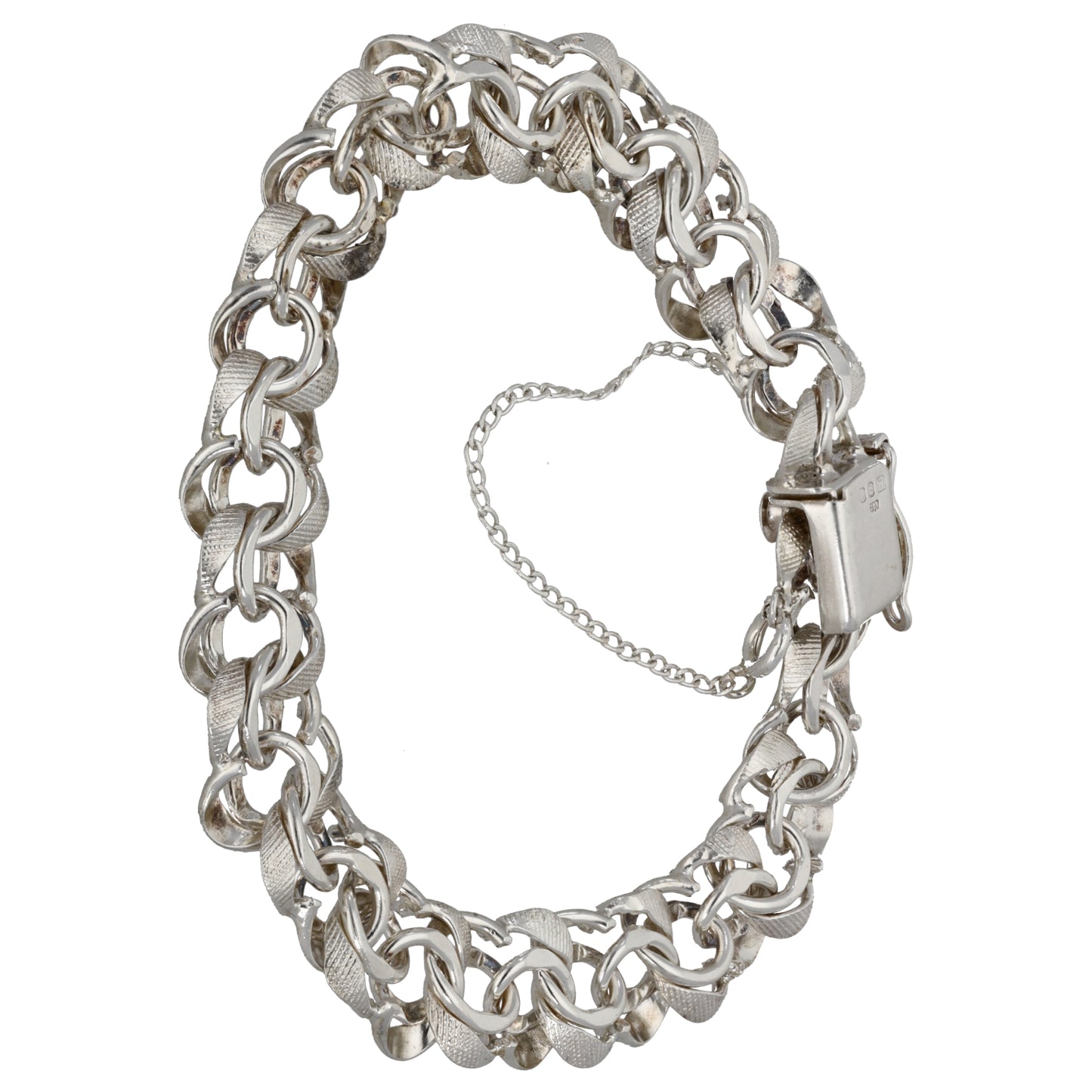 Sterling Silver Double Curb Bracelet
