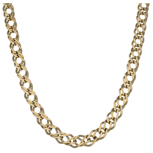 9ct Gold Double Curb Chain 20"