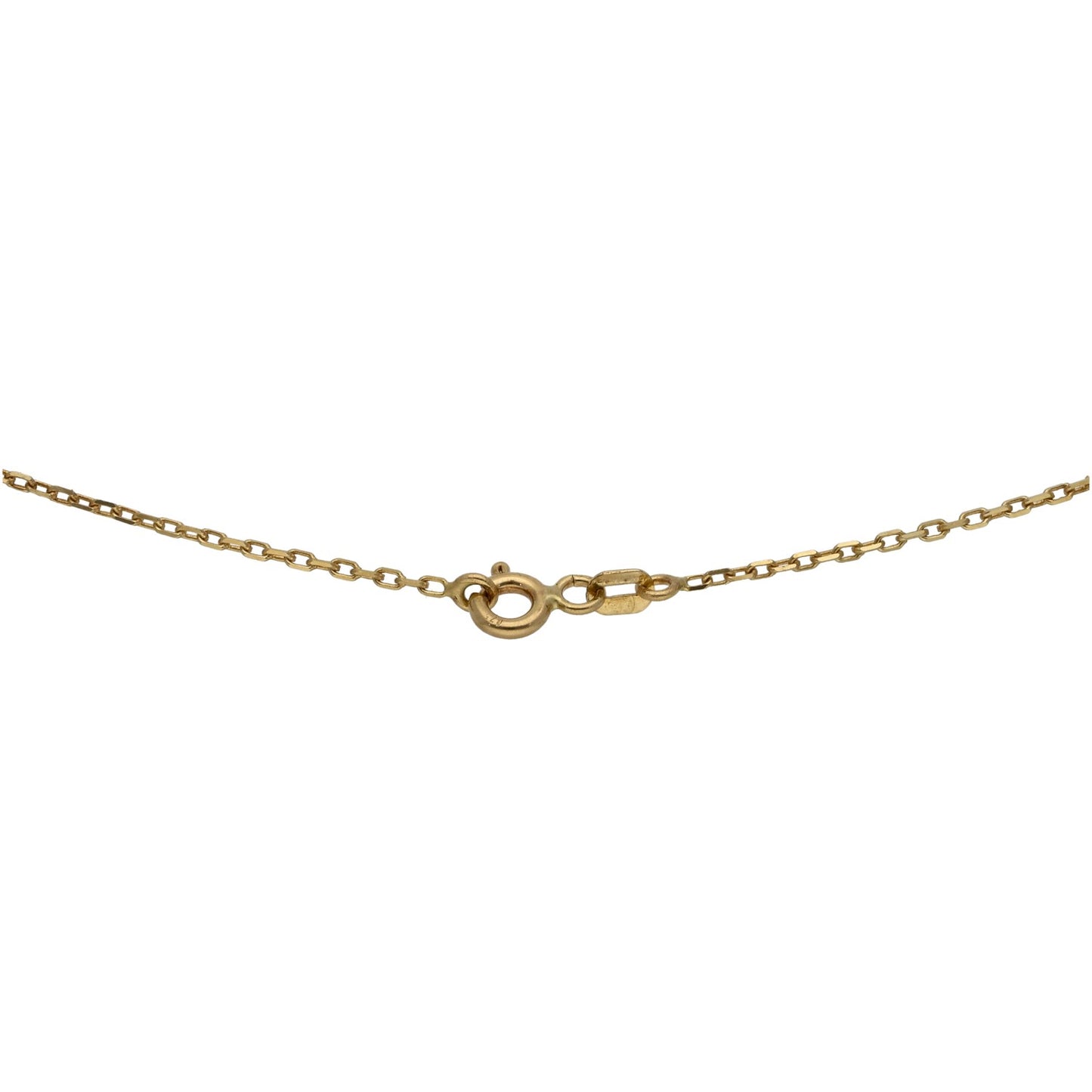 9ct Gold Cubic Zirconia Fancy Necklace 14"