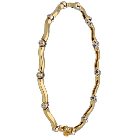 18ct Gold 0.13ct Diamond Line/Tennis Bracelet