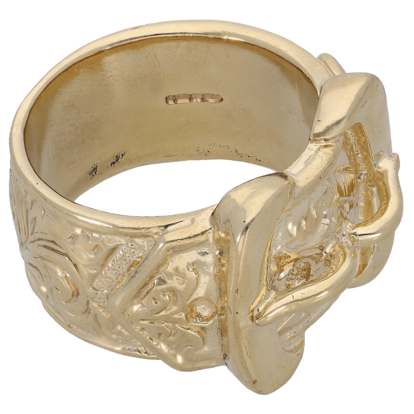 9ct Gold Buckle Ring Size Y