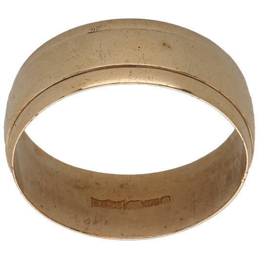 9ct Gold Plain Wedding Ring Size P