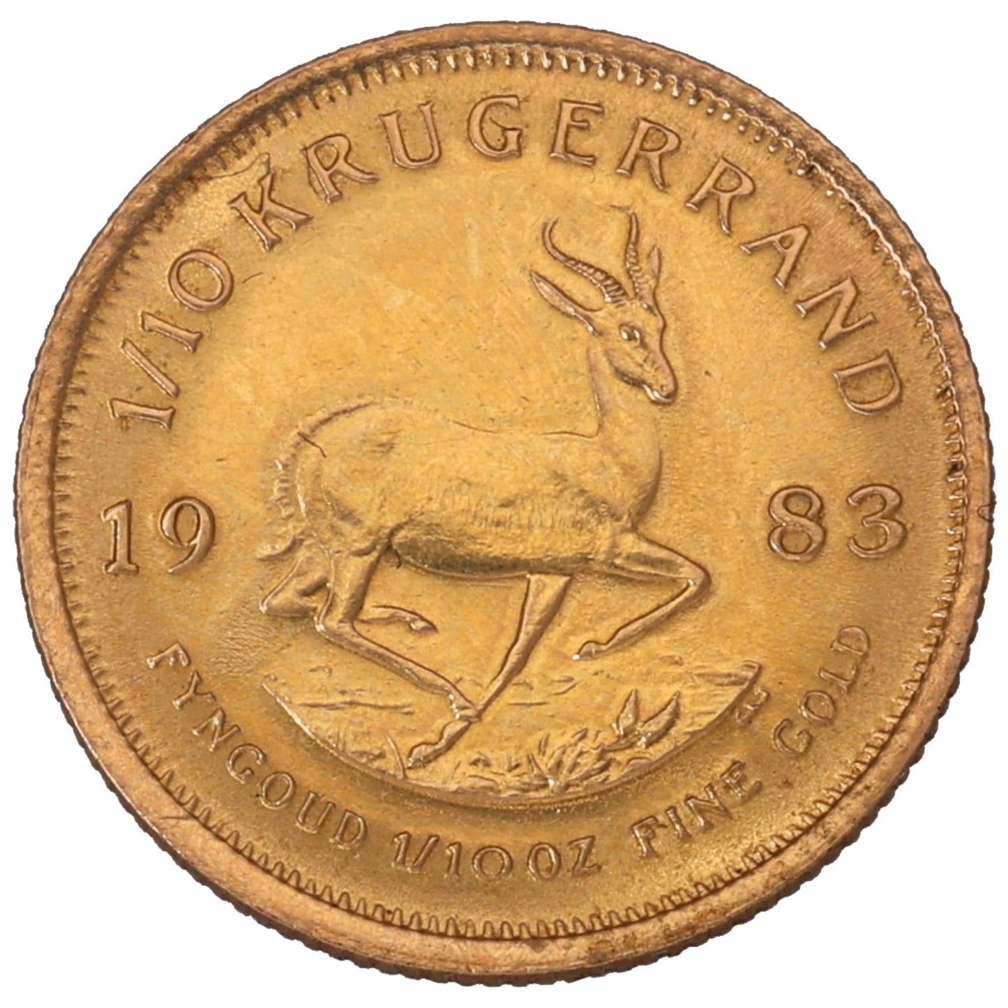 22ct Gold 1/10 OZ Krugerrand Coin 1983