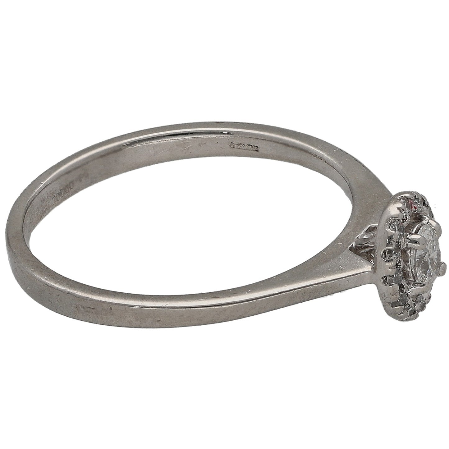 Platinum 0.12ct Diamond Cluster Ring Size M
