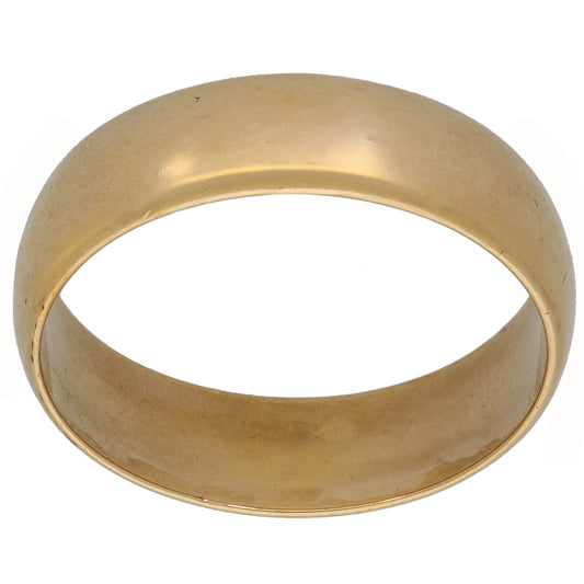9ct Gold Plain Wedding Ring Size R