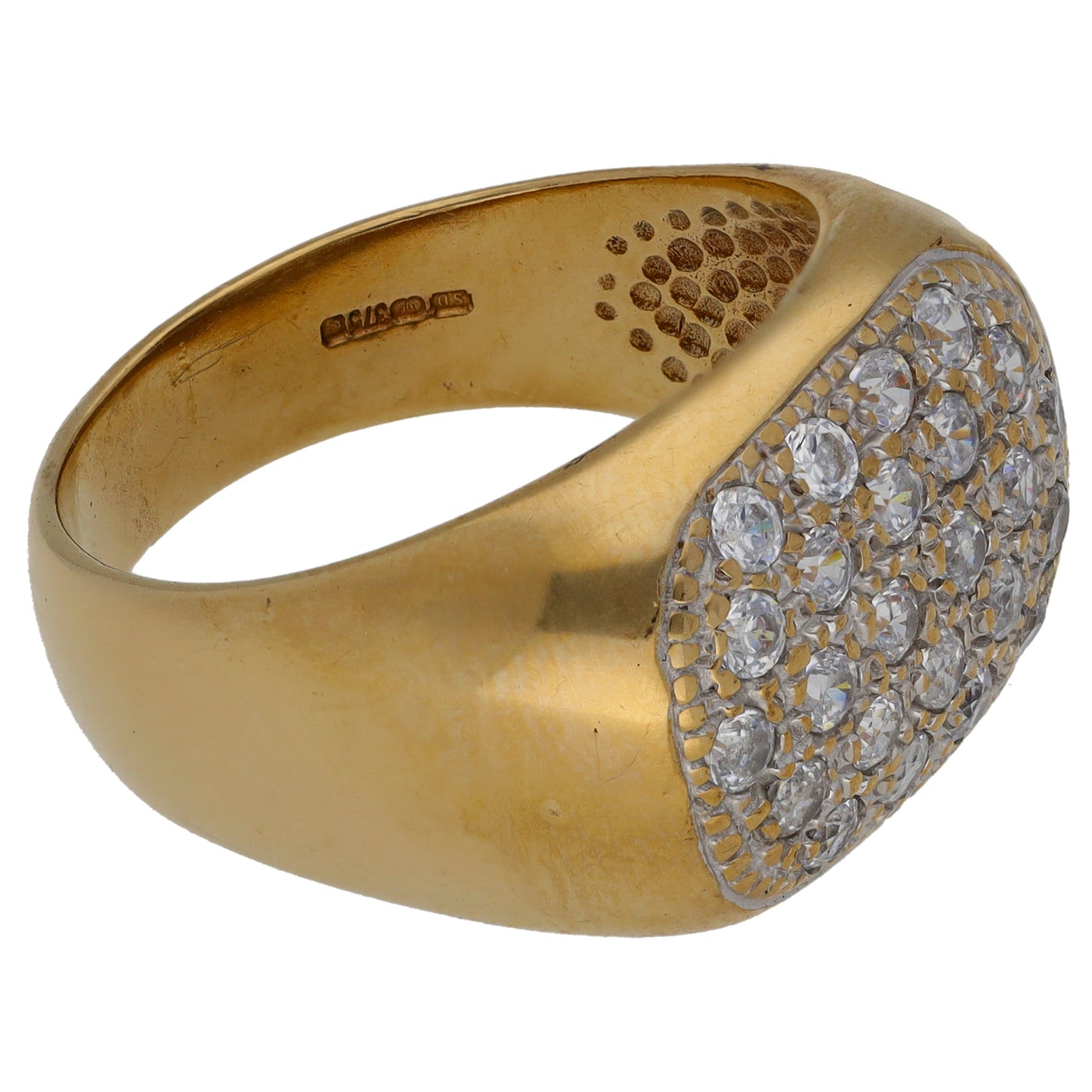 9ct Gold Cubic Zirconia Dress/Cocktail Ring Size U