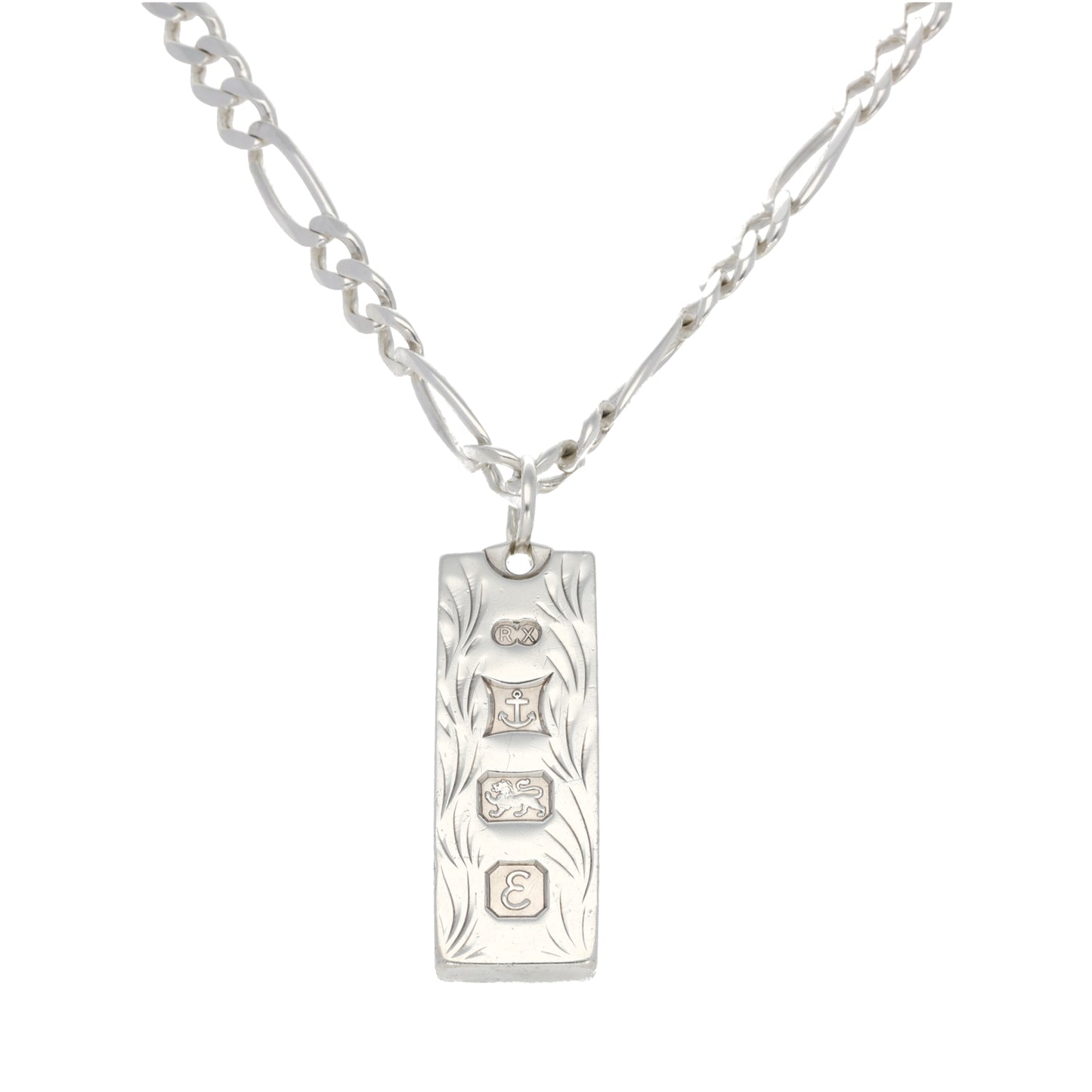 Silver Sterling Ingot Pendant With Chain