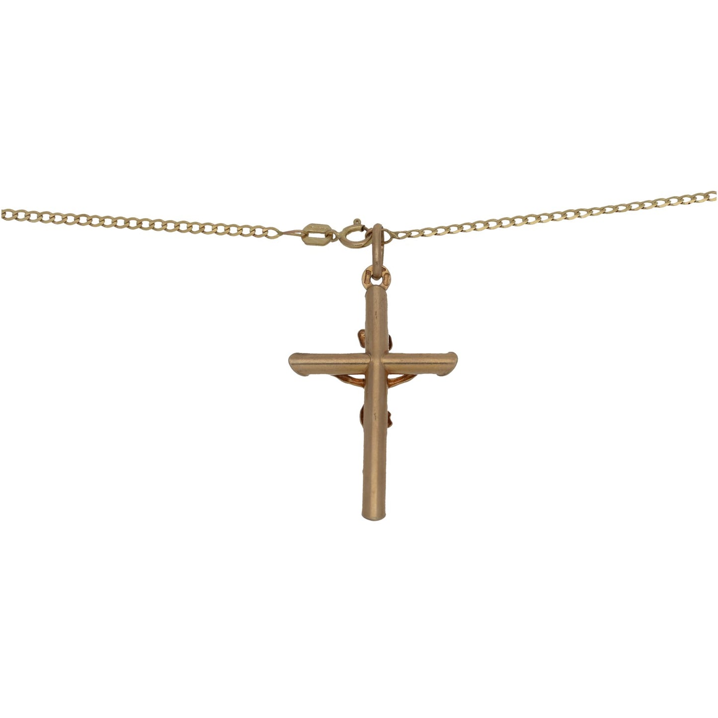 9ct Gold Crucifix Pendant With Chain