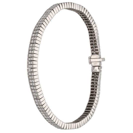 18ct White Gold 5.10ct Diamond Line/Tennis Bracelet