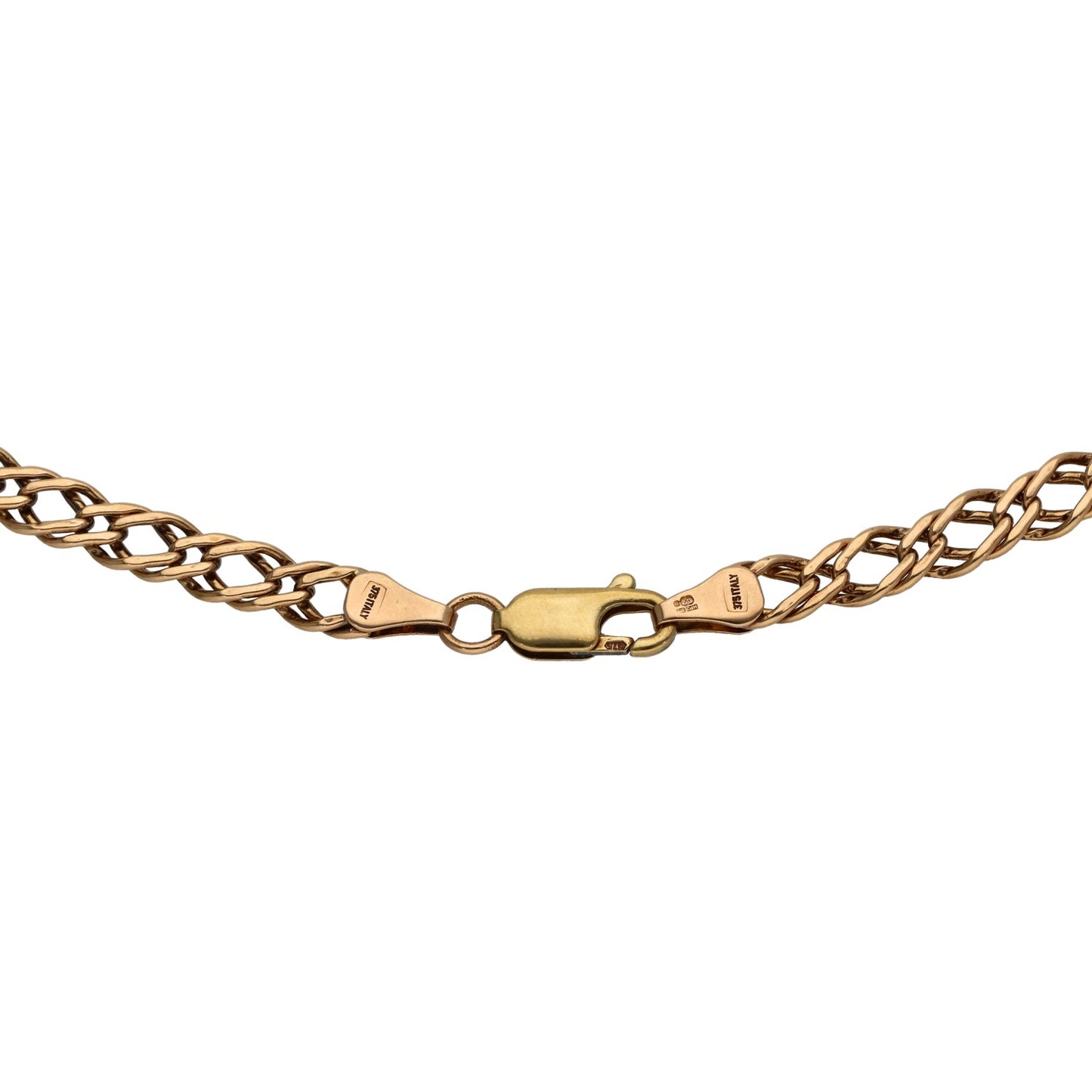 9ct Gold Double Curb Chain 16"
