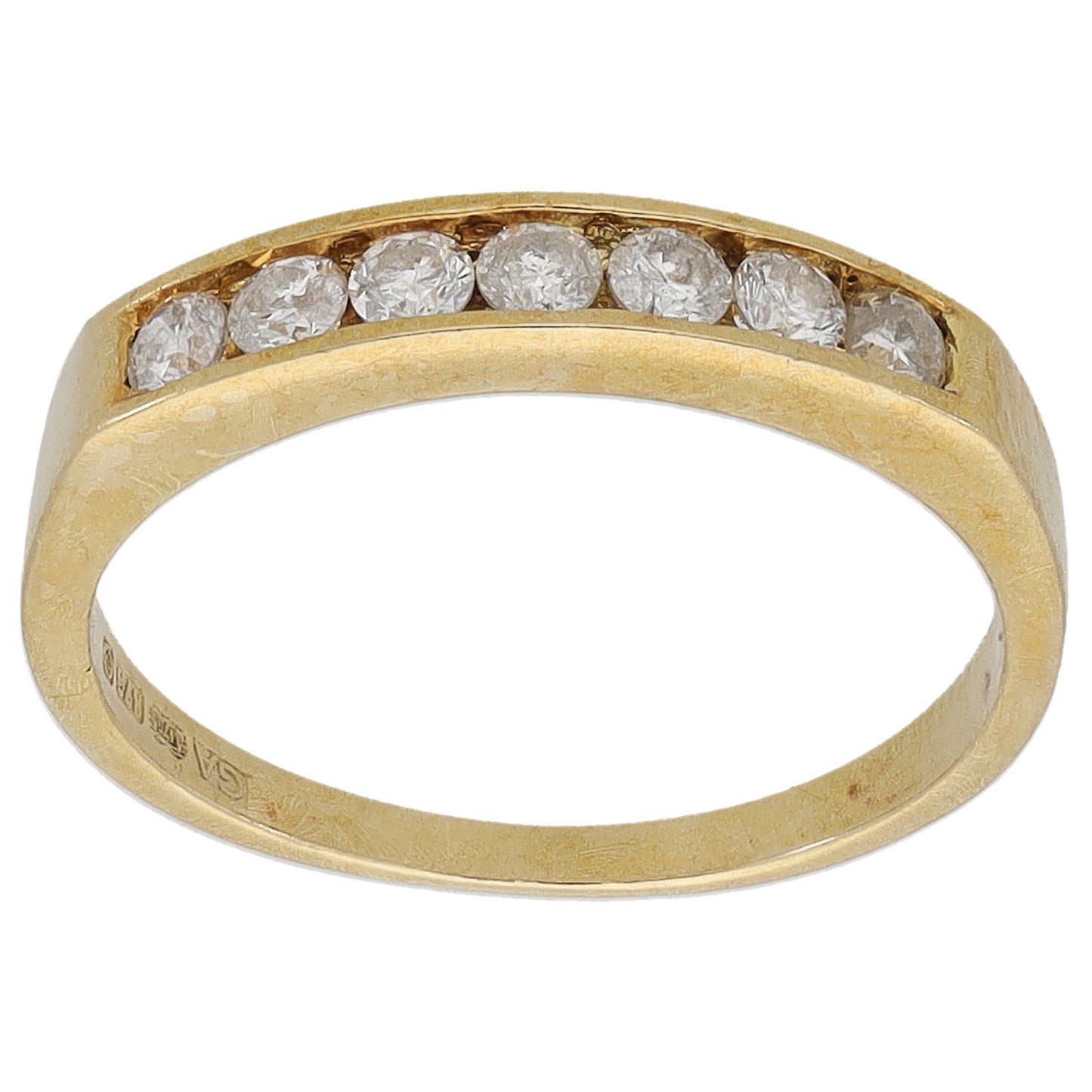 9ct Gold 0.28ct Diamond Half Eternity Ring Size N