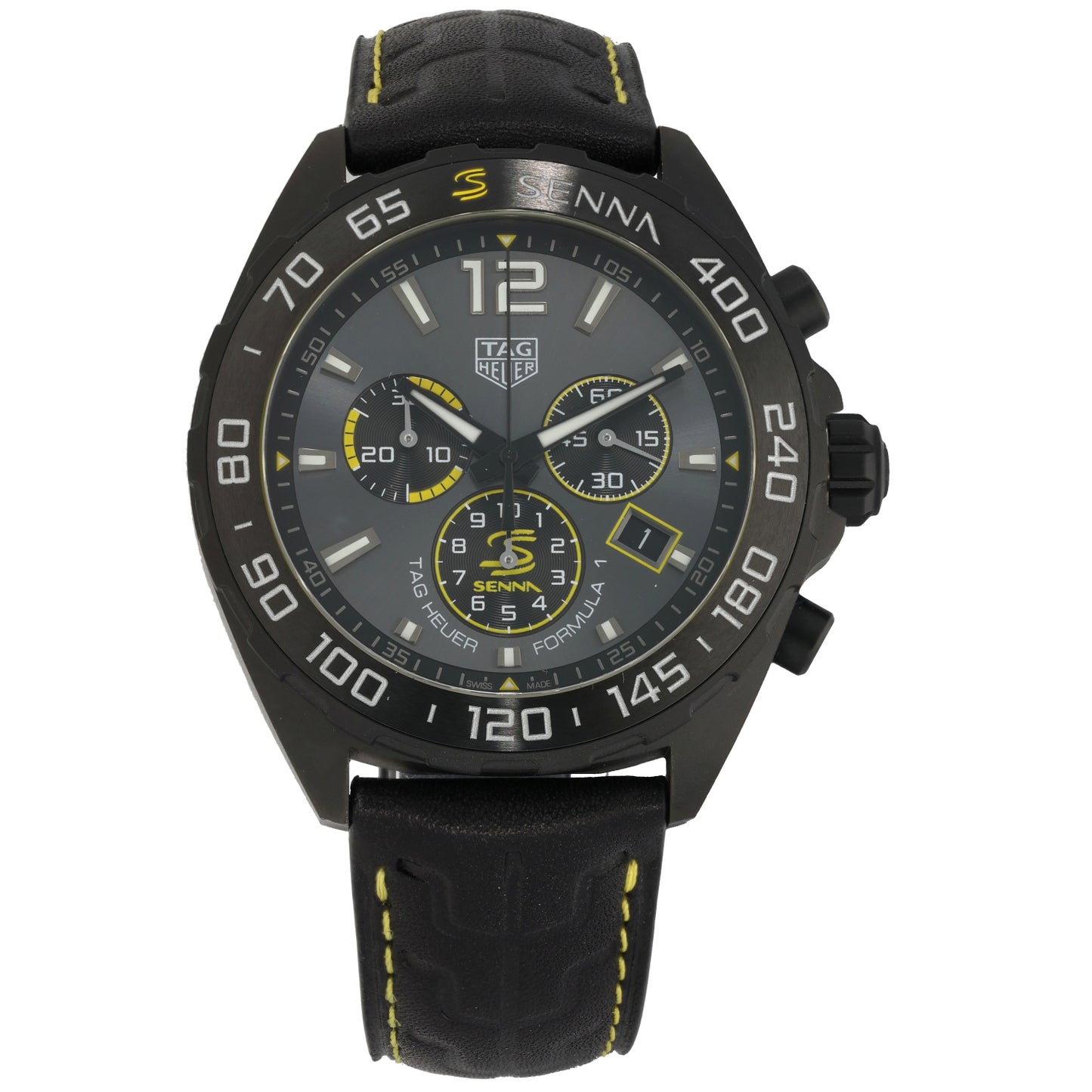 Tag Heuer Formula 1 X Senna CAZ101AJ 43mm DLC Stainless Steel Watch