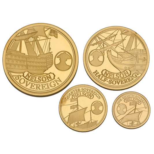 22ct Gold Lord Nelson Tribute Sovereign Coin Set 2023