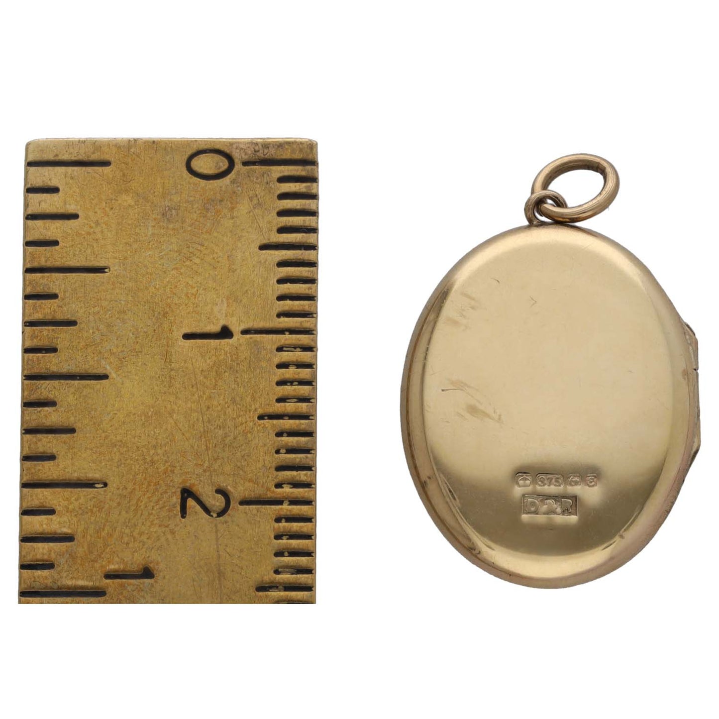 9ct Gold Patterned Locket Pendant