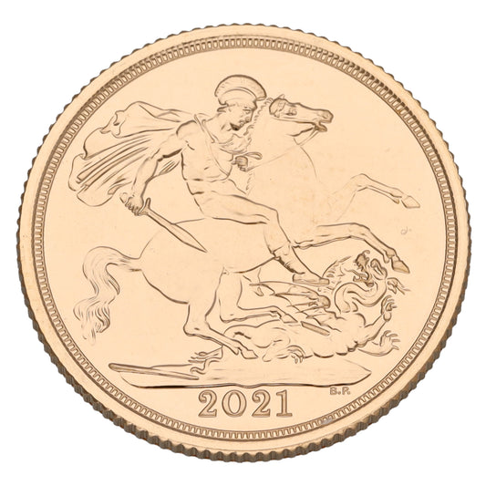 22ct Gold Queen Elizabeth II Full Sovereign Coin 2021