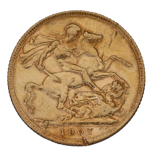 22ct Gold King Edward VII Full Sovereign Coin 1907