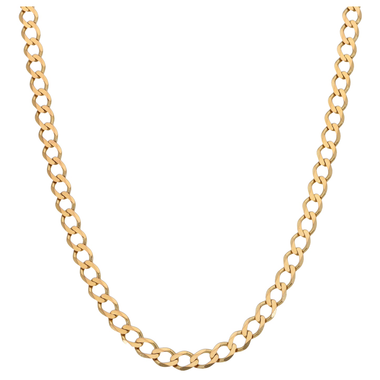 9ct Gold Curb Chain 18"