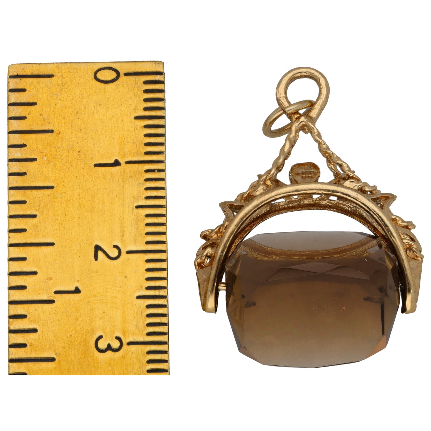 9ct Gold Smoky Quartz Single Stone Pendant