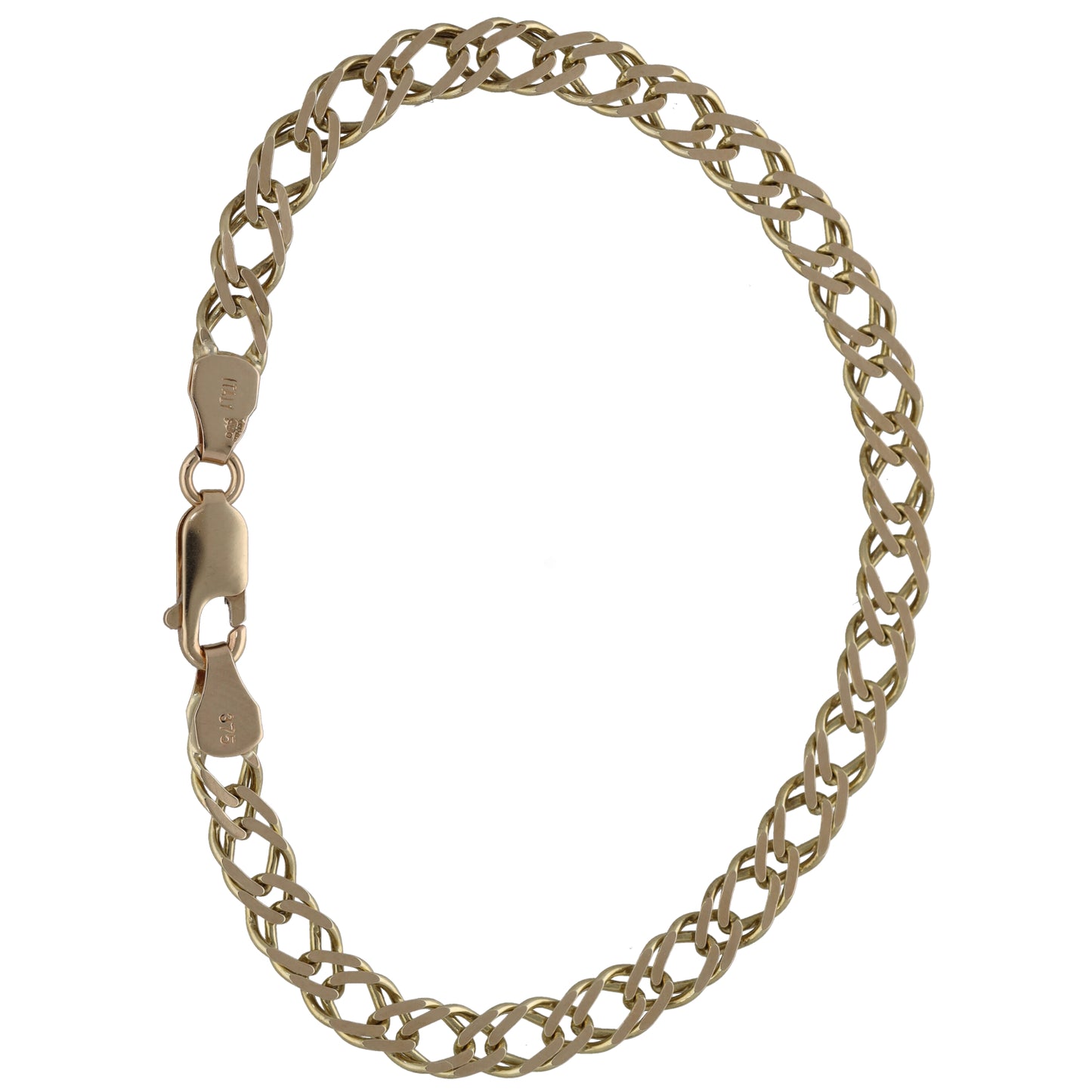 9ct Gold Double Curb Bracelet