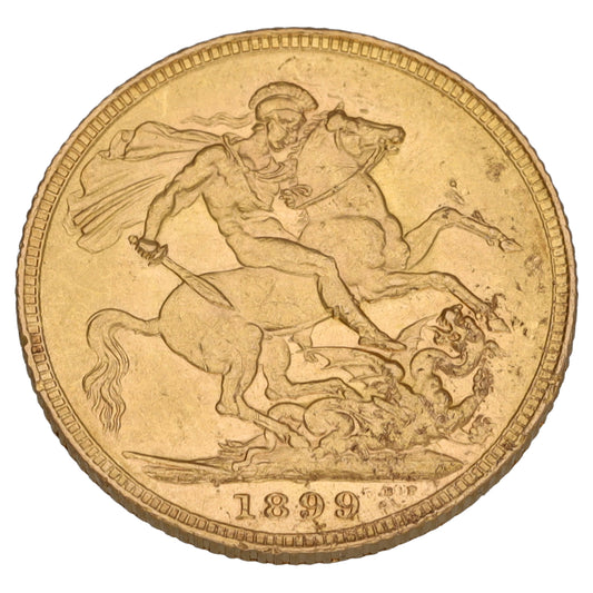 22ct Gold Queen Victoria Full Sovereign Coin 1899