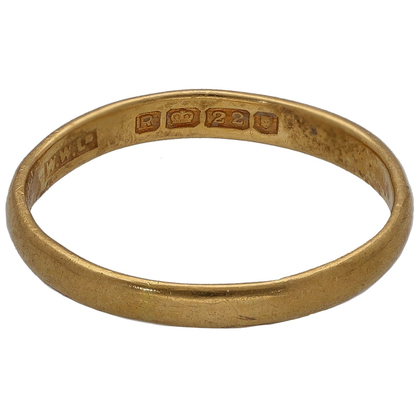 22ct Gold Plain Wedding Ring Size M