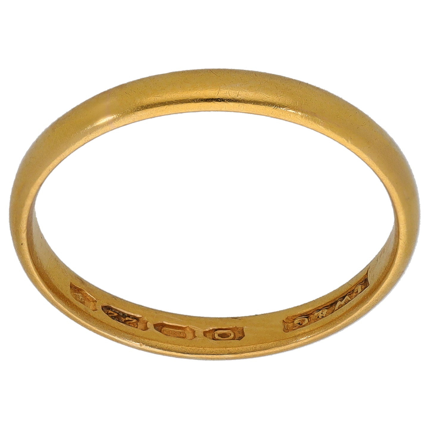 22ct Gold Plain Wedding Ring Size P
