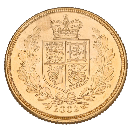 22ct Gold Queen Elizabeth II Full Sovereign Coin 2002