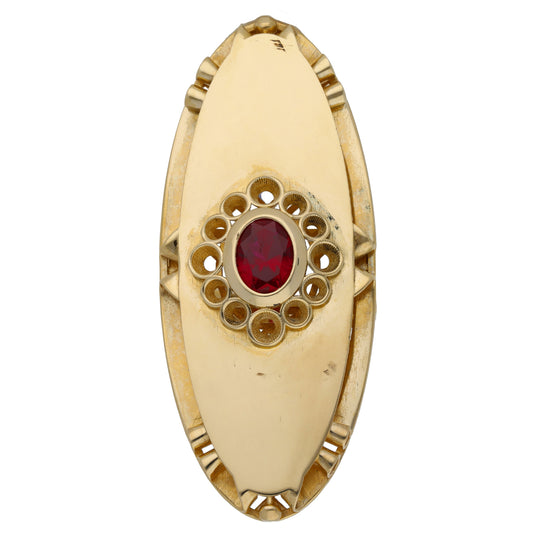 14ct Gold Imitation Dress/Cocktail Ring Size T