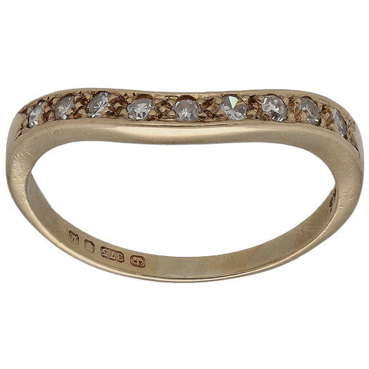 9ct Gold 0.18ct Diamond Half Eternity Ring Size K