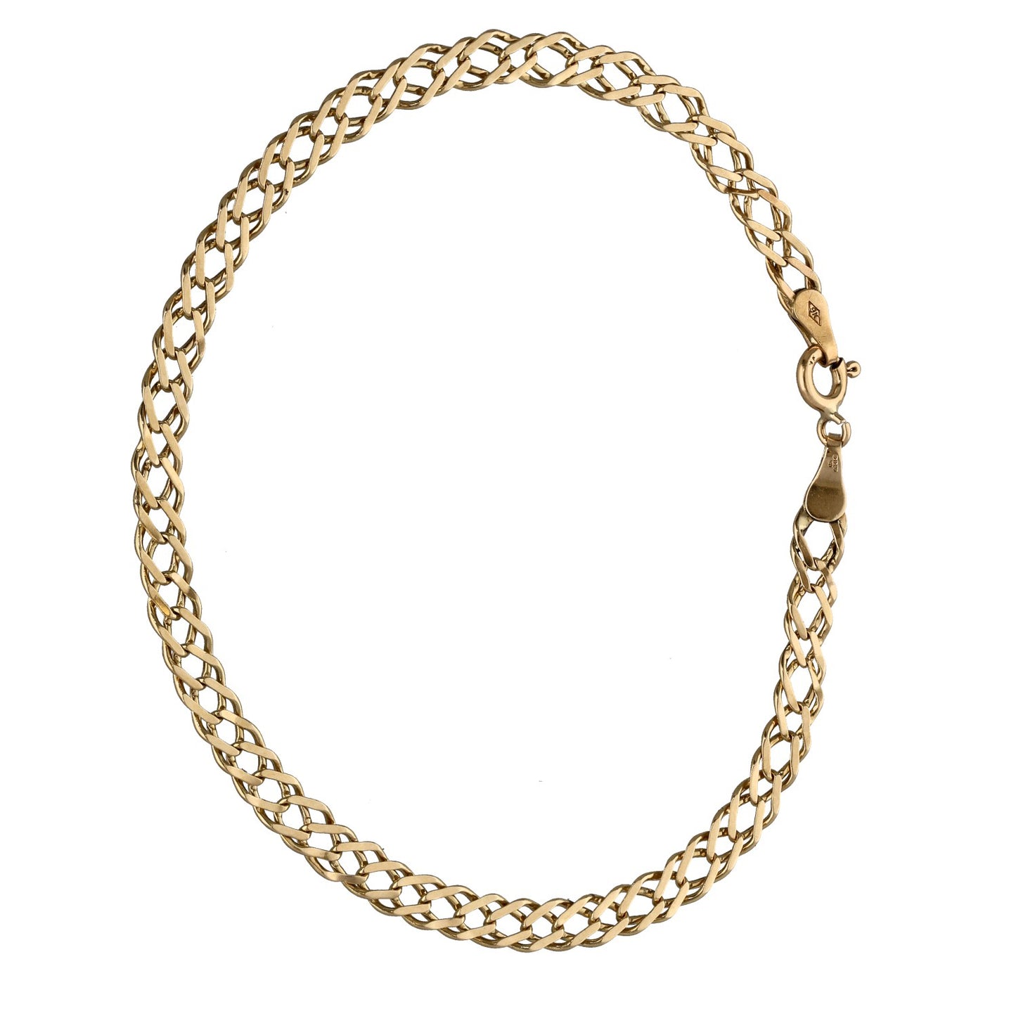 9ct Gold Double Curb Bracelet