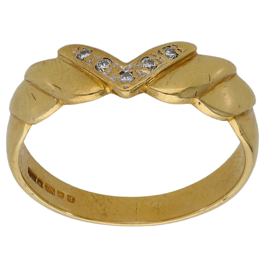 9ct Gold Cubic Zirconia Alternative Ring Size M