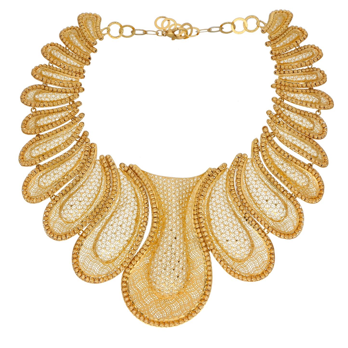 18ct Gold Fancy Necklace, Bracelet, Ring & Earring Jewellery Set