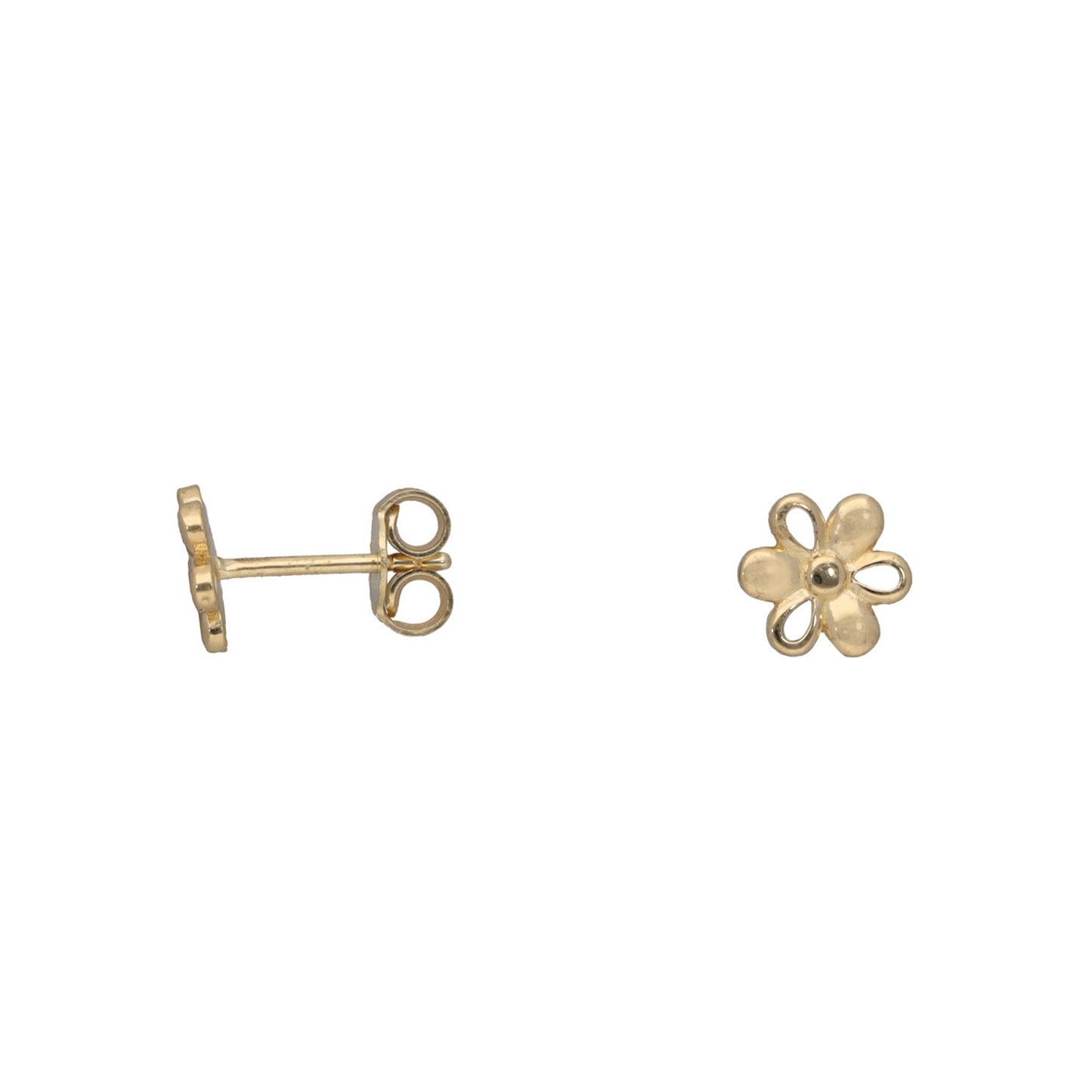 New 14ct Gold Flower Earrings