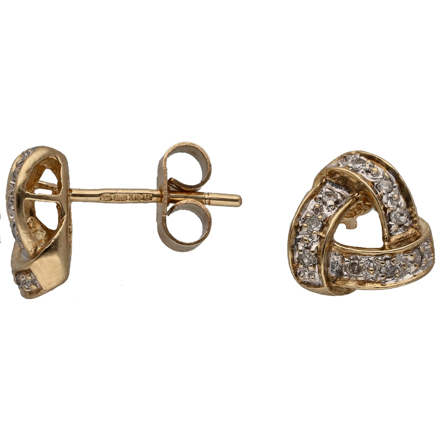 9ct Gold 0.18ct Diamond Dress/Cocktail Earrings
