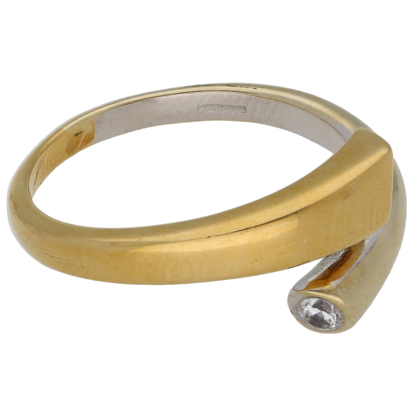 14ct Gold Cubic Zirconia Alternative Ring Size R