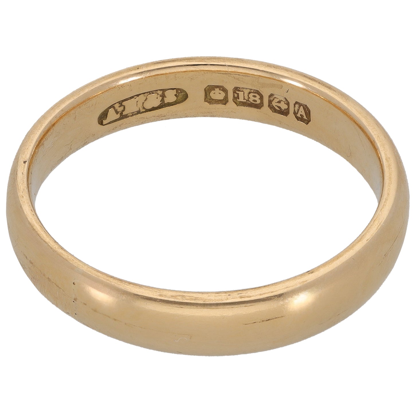 18ct Gold Plain Wedding Ring Size R