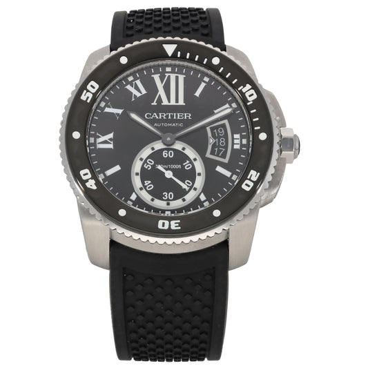 Cartier Calibre De Cartier W7100056 43mm Stainless Steel Watch