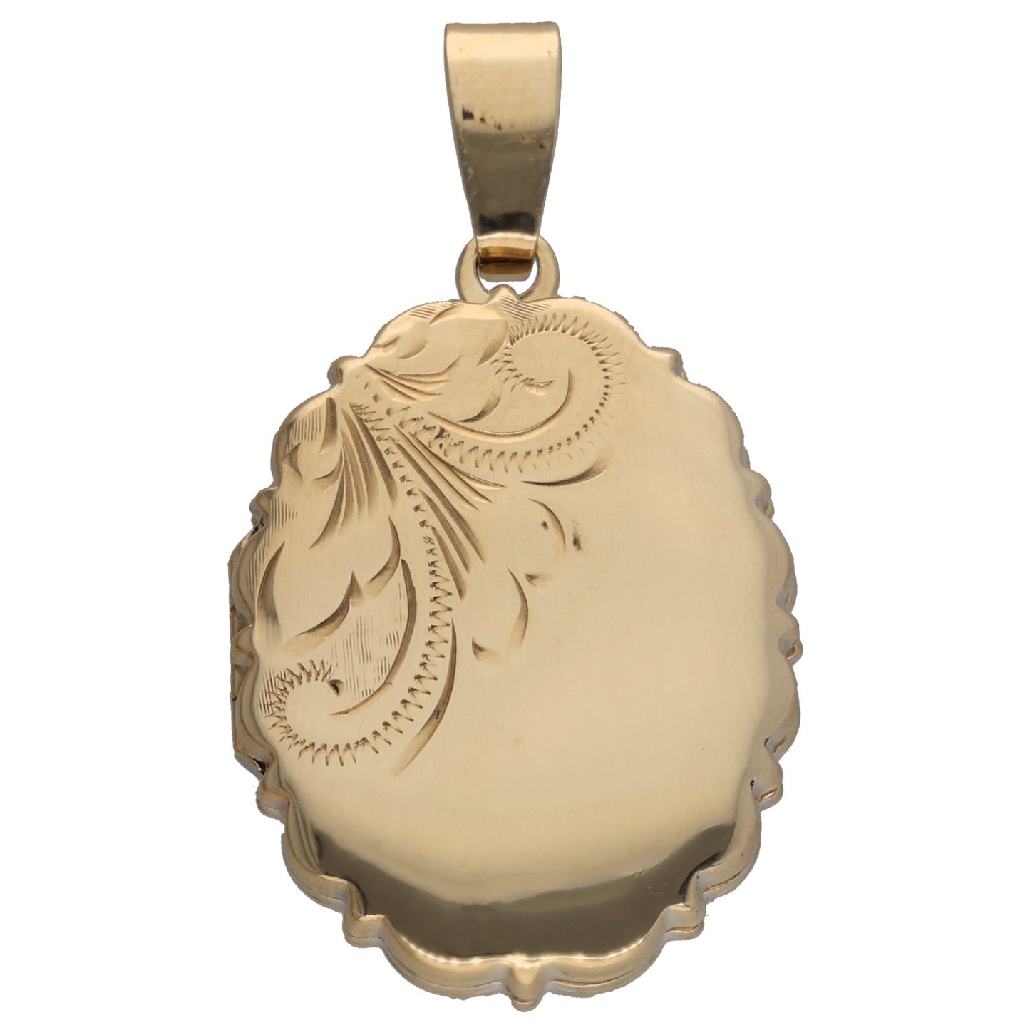 9ct Gold Patterned Locket Pendant