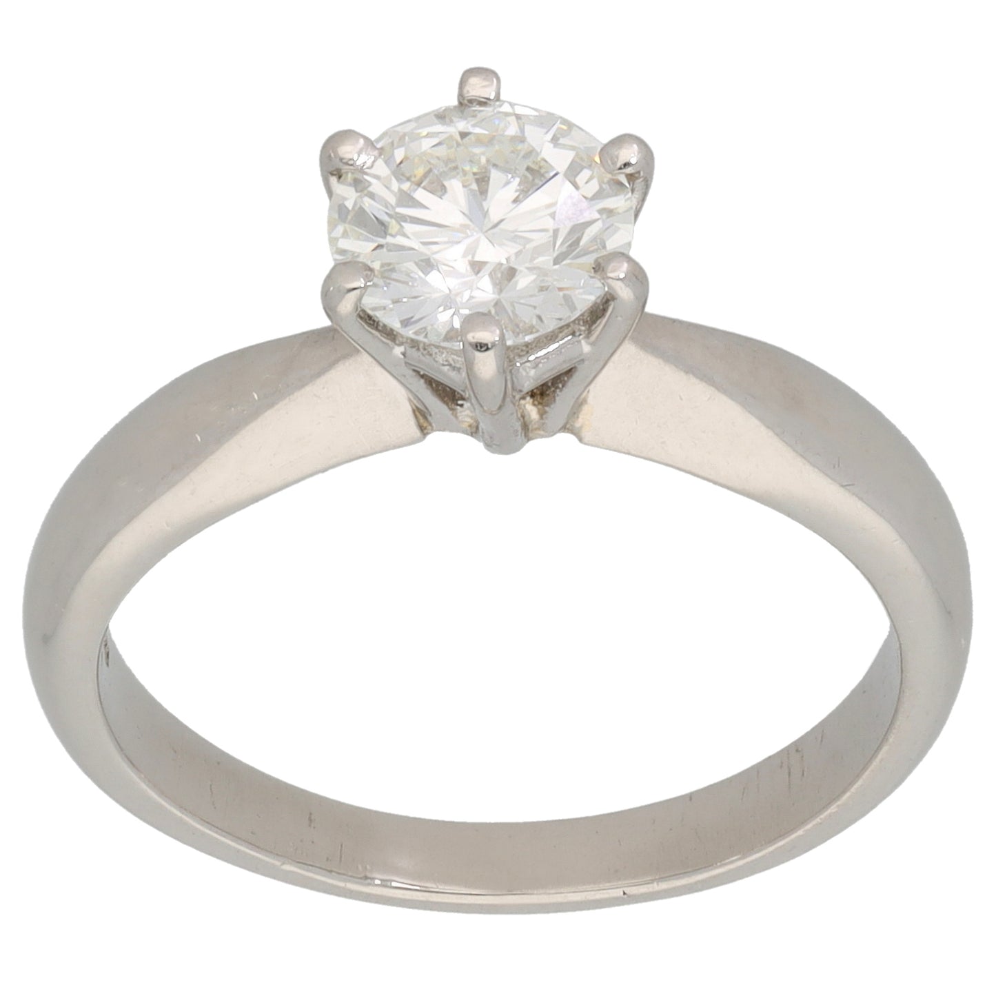 Platinum 1.05ct Diamond Solitaire Ring Size N