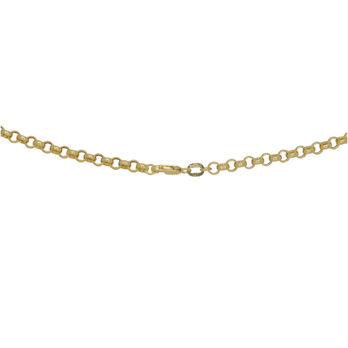 New 9ct Gold Belcher Chain 18"