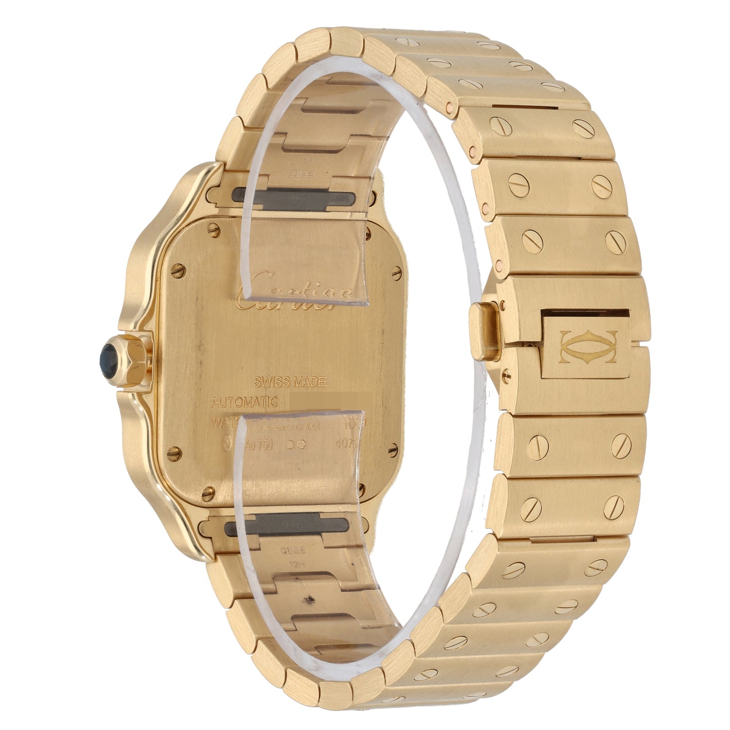 Cartier Santos 4073 35mm Gold Watch