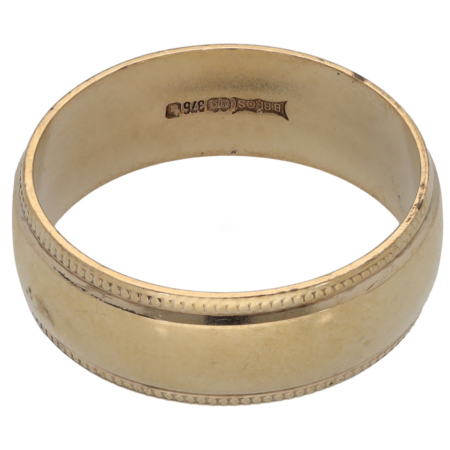9ct Gold Plain Wedding Ring Size R