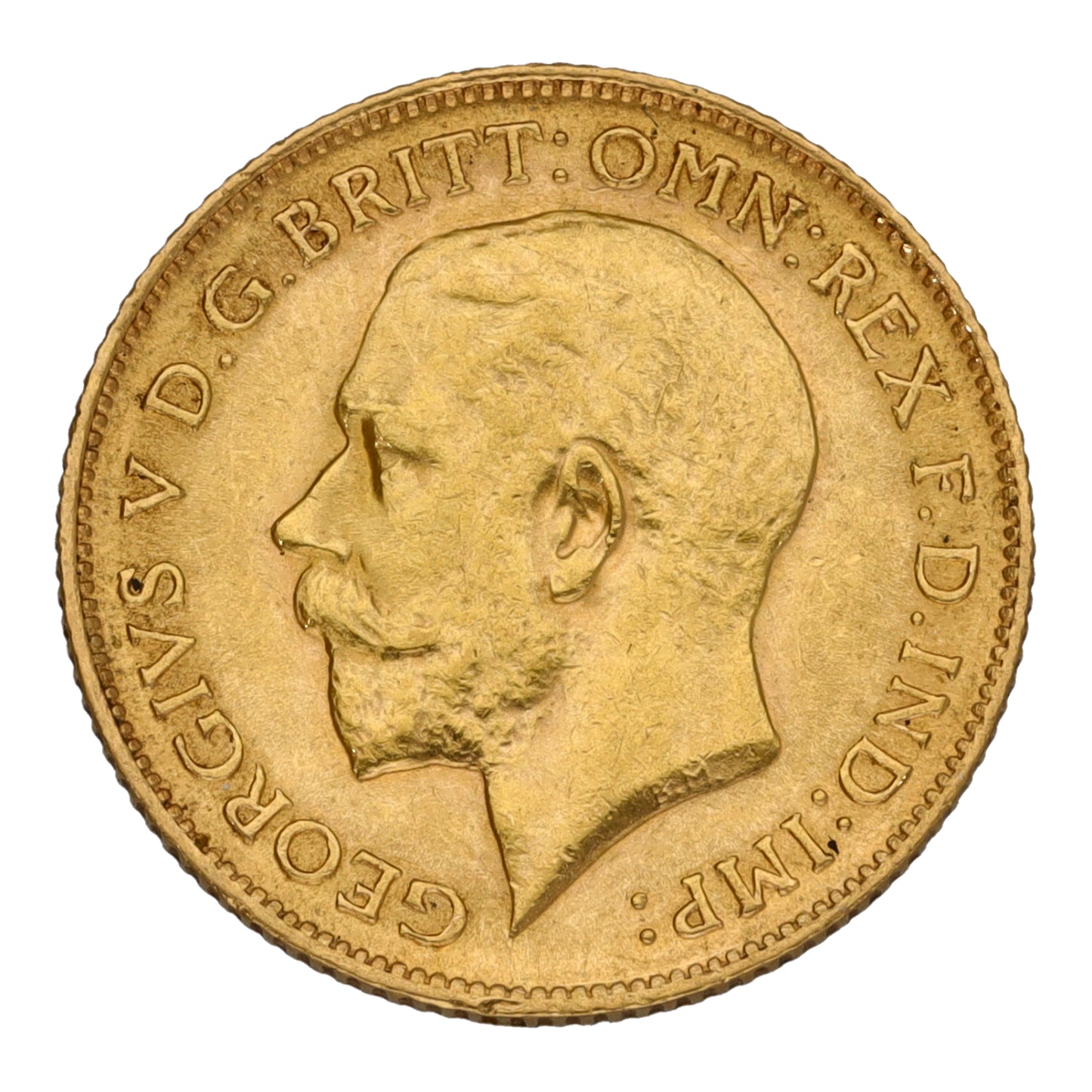 22ct Gold King George V Half Sovereign Coin 1911
