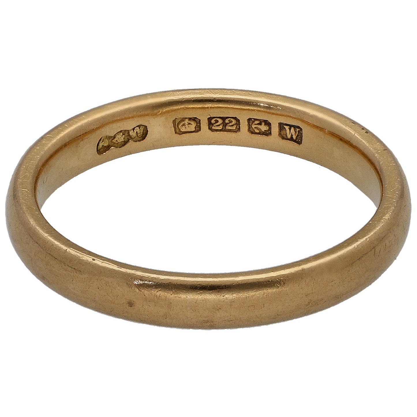 22ct Gold Plain Wedding Ring Size K