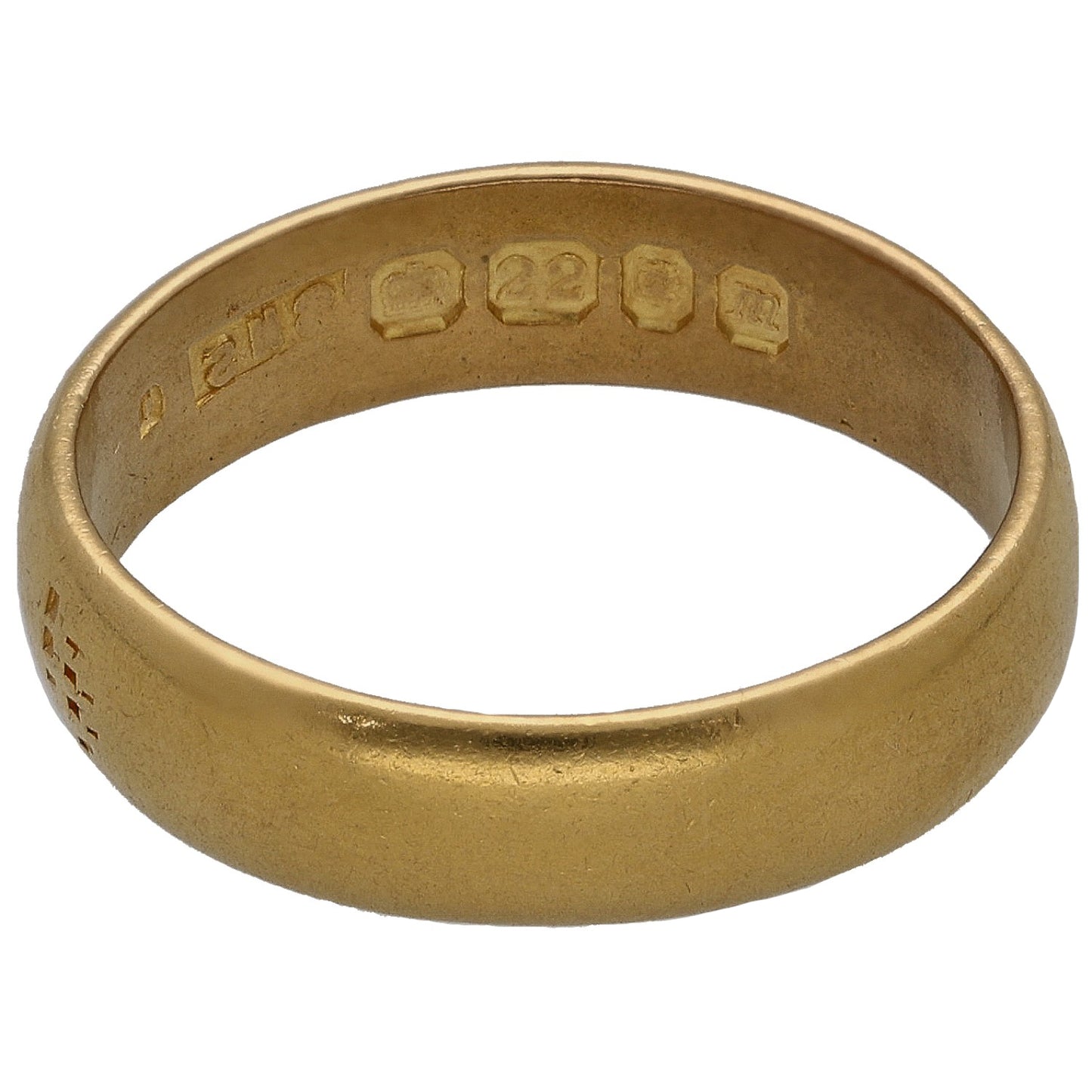22ct Gold Plain Wedding Ring Size M