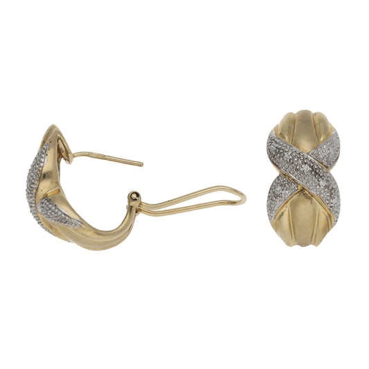 9ct Gold 0.10ct Diamond Dress/Cocktail Earrings