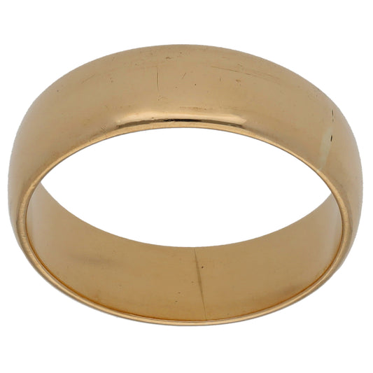 9ct Gold Plain Wedding Ring Size M