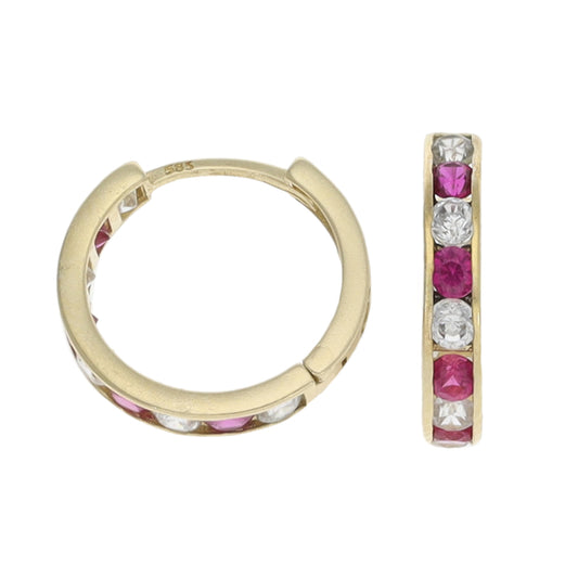 14ct Gold Imitation Hoop Earrings