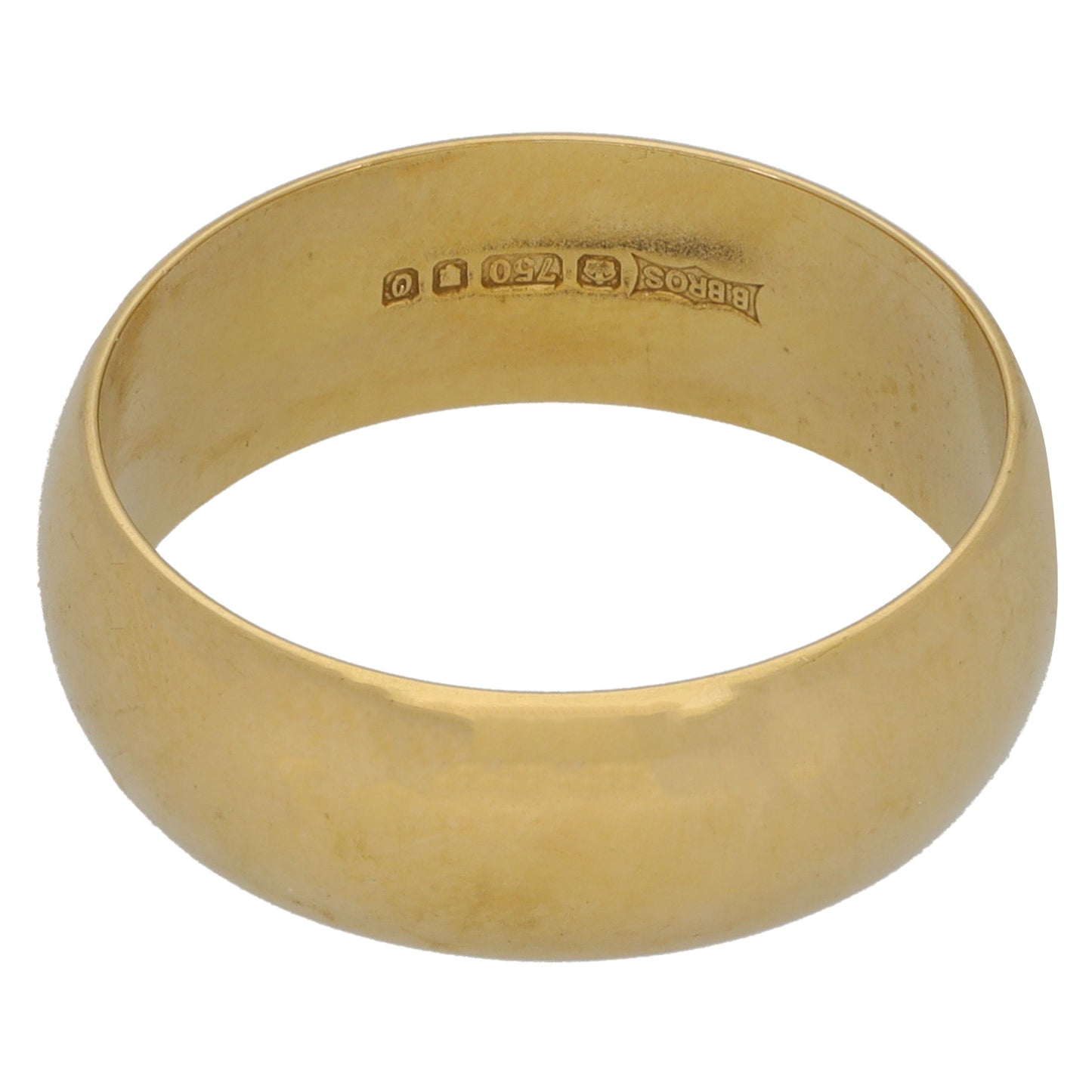 18ct Gold Plain Wedding Ring Size O